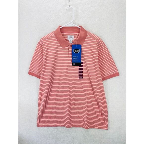 Berkley‎ Jensen Polo Shirt Bundle Men’s Size XL Pink & White Short Sleeve NWT - Picture 1 of 9